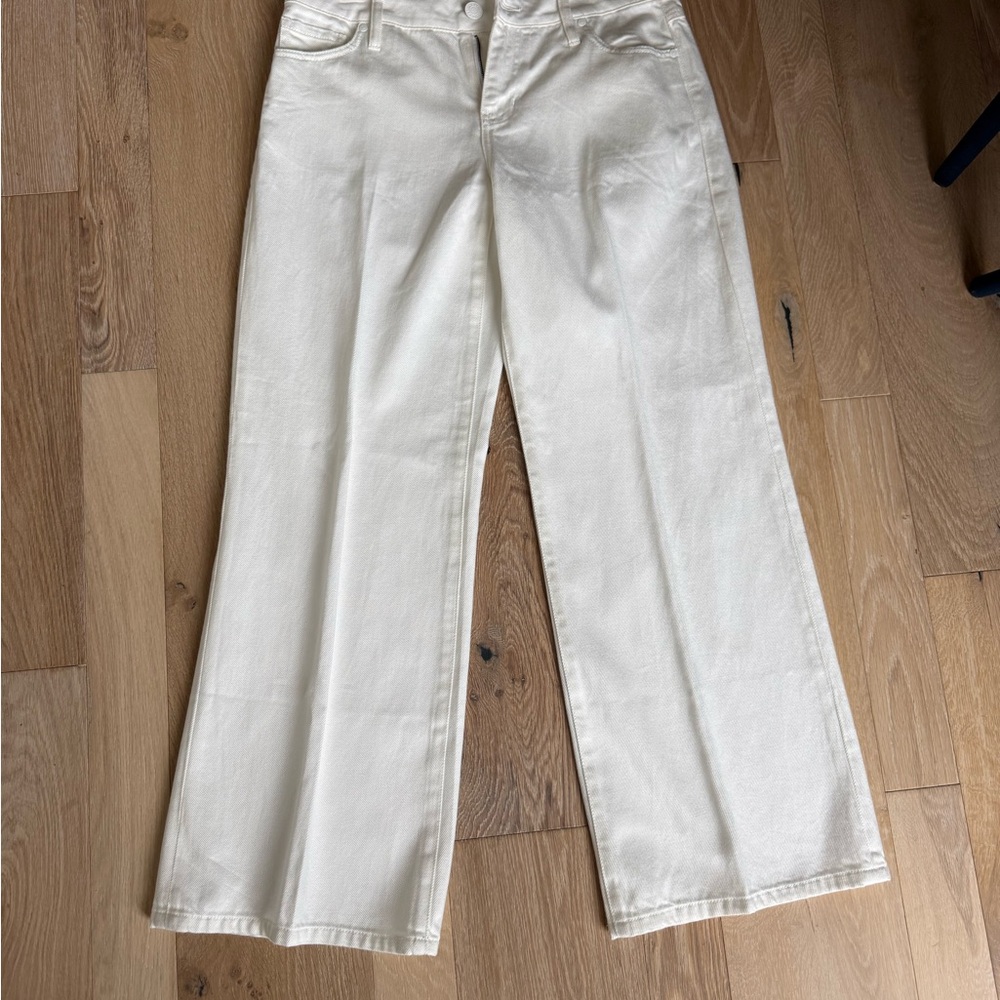 CAbi Cream Flare & Wide Leg Jeans